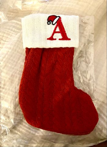 Petite chaussette de Noël  brodé A neuve