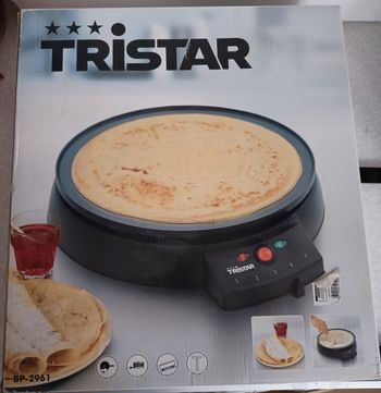 Crêpière Neuve Tristar BP2961 Ø 30 cm puissance 1000W avec spatule