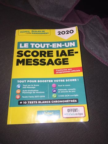 Le tout-en-un score iae message 2020