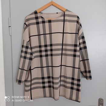 Tunique beige à carreaux t44/46