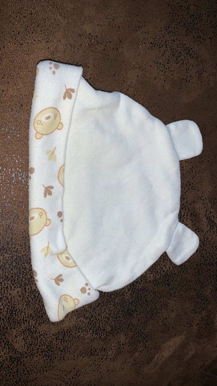 Bonnet naissance ourson - photo numéro 2