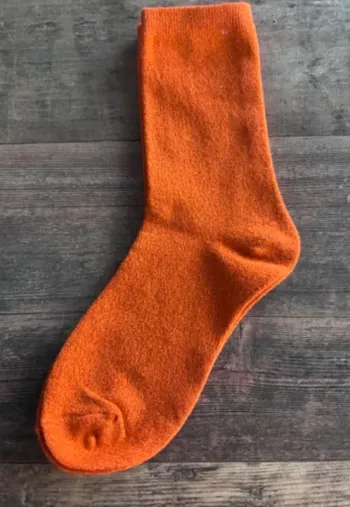 Paire Chaussettes oranges pailletés taille 38/42