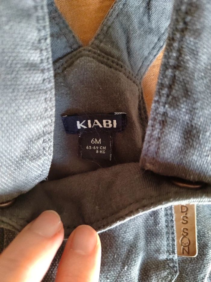 Salopette souple grise kiabi 6 mois - photo numéro 3