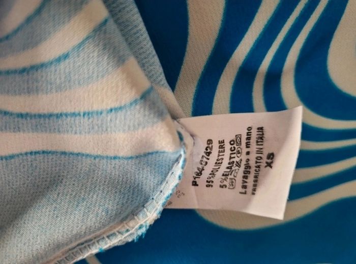 Pantalon bleu et blanc à motifs ample en bas - Taille XS - photo numéro 5