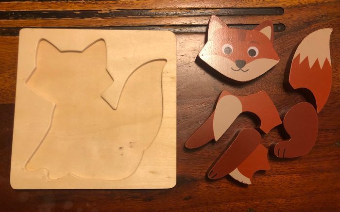 Puzzle renard en bois - photo numéro 2