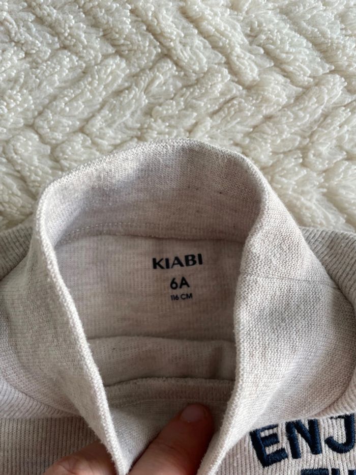 Tee-shirt col roulé « enjoy the moment » Kiabi 6 ans - photo numéro 2