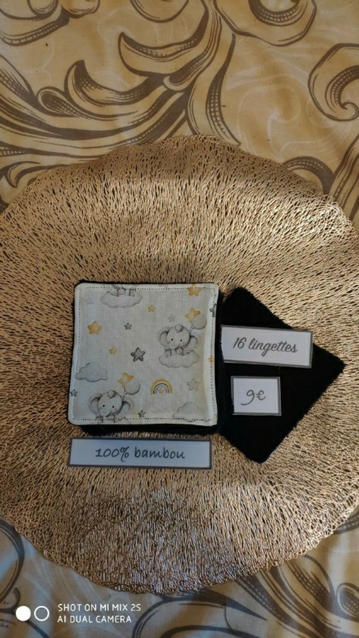 12 lingettes lavables neuf