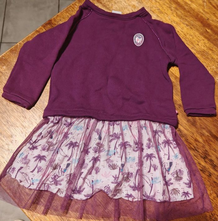 Robe violette hiver fille - taille 3 ans La compagnie des petits