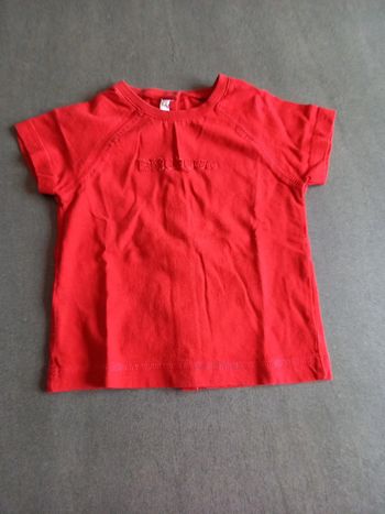 Tee shirt rouge 18 mois