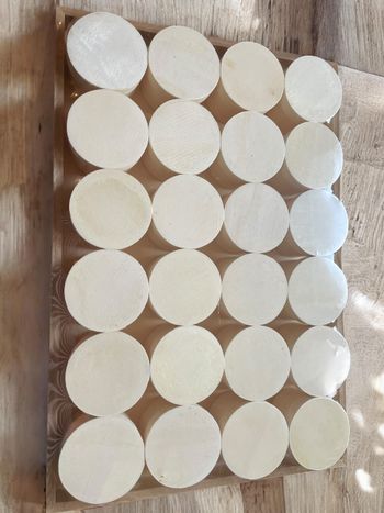 24 boîtes rondes DIY do it yourself + Plateau en bois Neuf sous emballage d'origine jamais déballé
