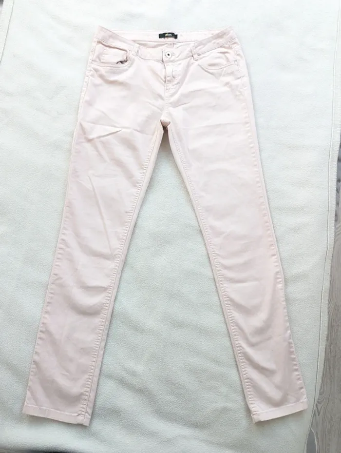 🌸 Jean slim rose pâle Mim – Taille 38 🌸 - photo numéro 3