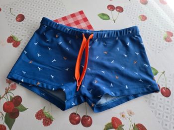 MAILLOT BAIN GARÇON 👦 BLEU ROI MOTIFS HOMARD 🦞🦞 TAILLE 8ANS MARQUE GÉMO