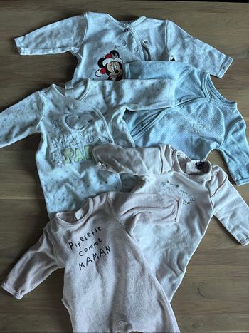 Lot de 6 pyjamas multi-marques 3 mois