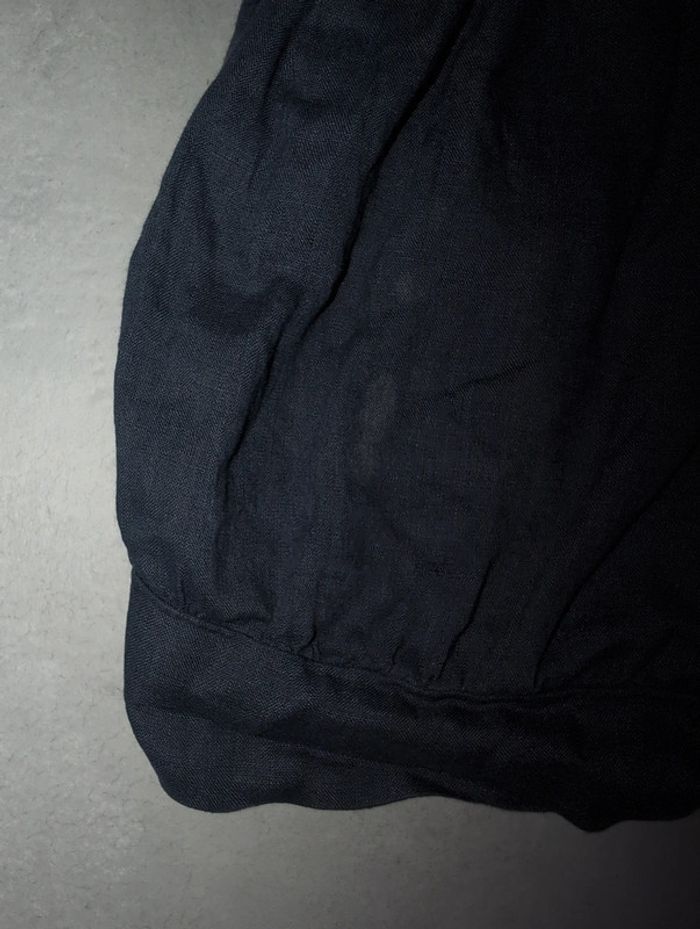Robe lin bleu marine légère - photo numéro 3