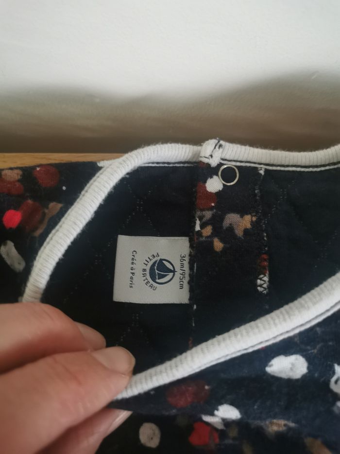 Robe d'hiver bébé fille 36mois petit bateau en très bon état - photo numéro 3