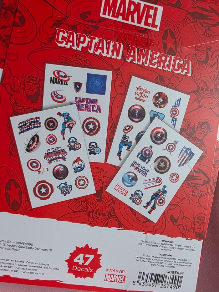 Sticker disney marvel captain america disneyland paris ( a mettre sur pleins de supports ) - photo numéro 3