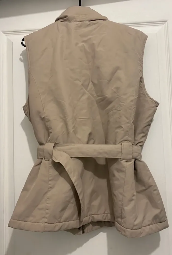Gilet Sans Manches Ceinturé – MDN – Beige/Sable – Taille S - photo numéro 2