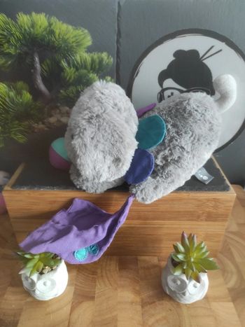 Doudou Plush Peluche Chien Gris Coquard Bleu Colors For Tears #geektradedoudou