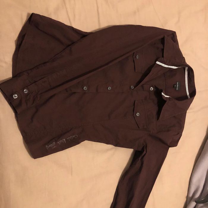 Chemise marron c Klein - photo numéro 2