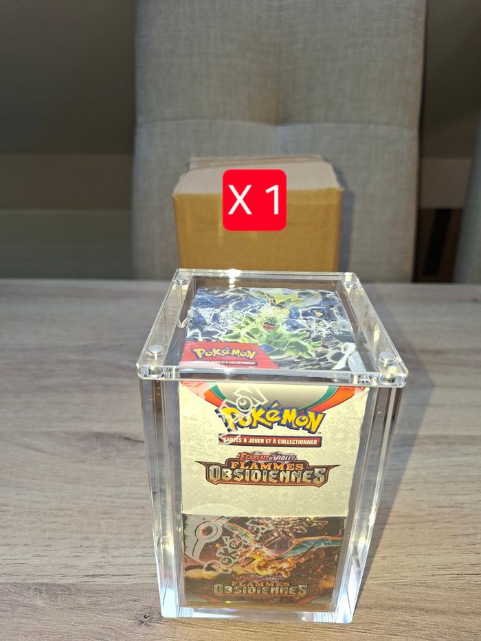 Protection acrylique demi display Pokémon aimantée épaisse 8mm de qualité premium