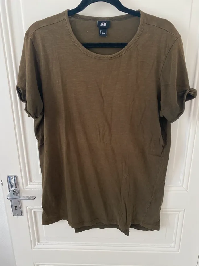 T-shirt kaki H&M Homme