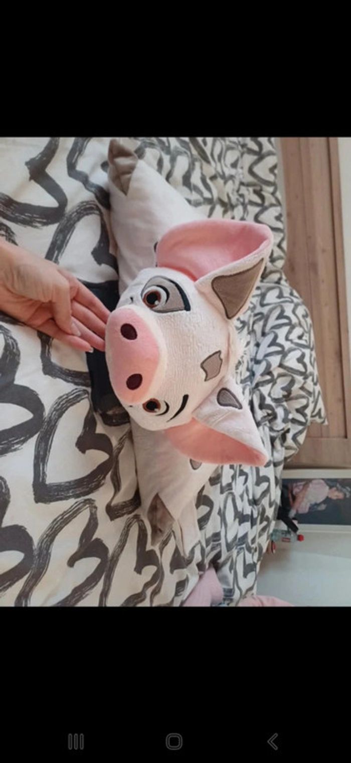 Peluche coussin cochon vaiana - photo numéro 2
