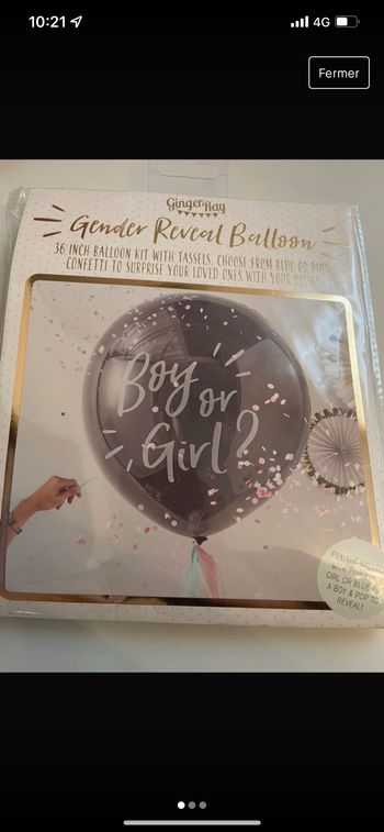 Ballon révélation sexe bébé