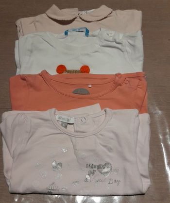 Lot de 4 t-shirts fille 68