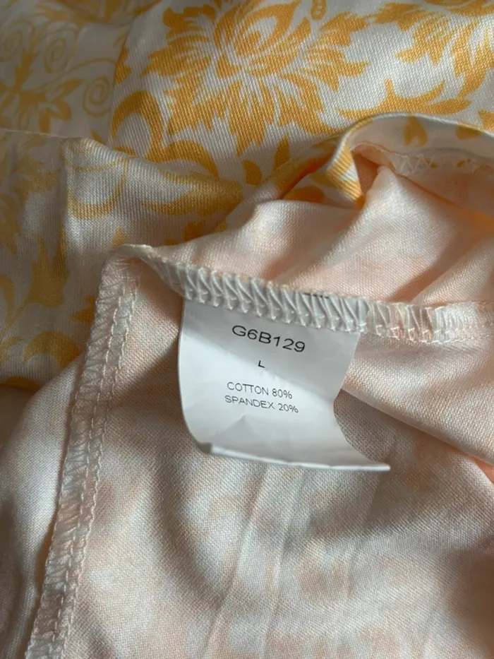 Tunique jaune satinée papillon – style y2k vintage fairycore – taille L - photo numéro 8