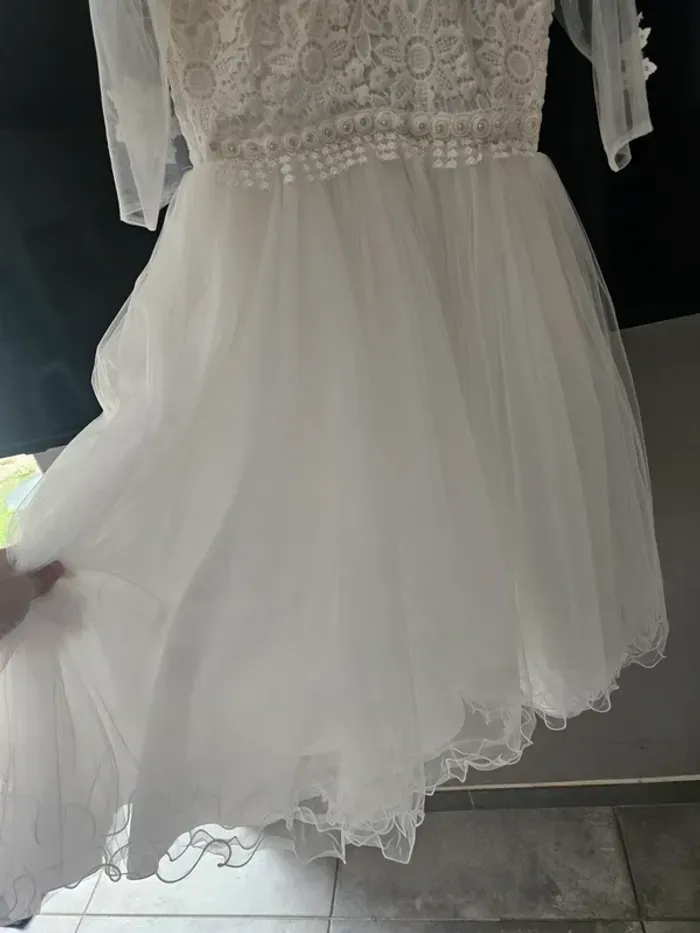 Robe blanche de cérémonie fille 12 ans ( parfait état) - photo numéro 15