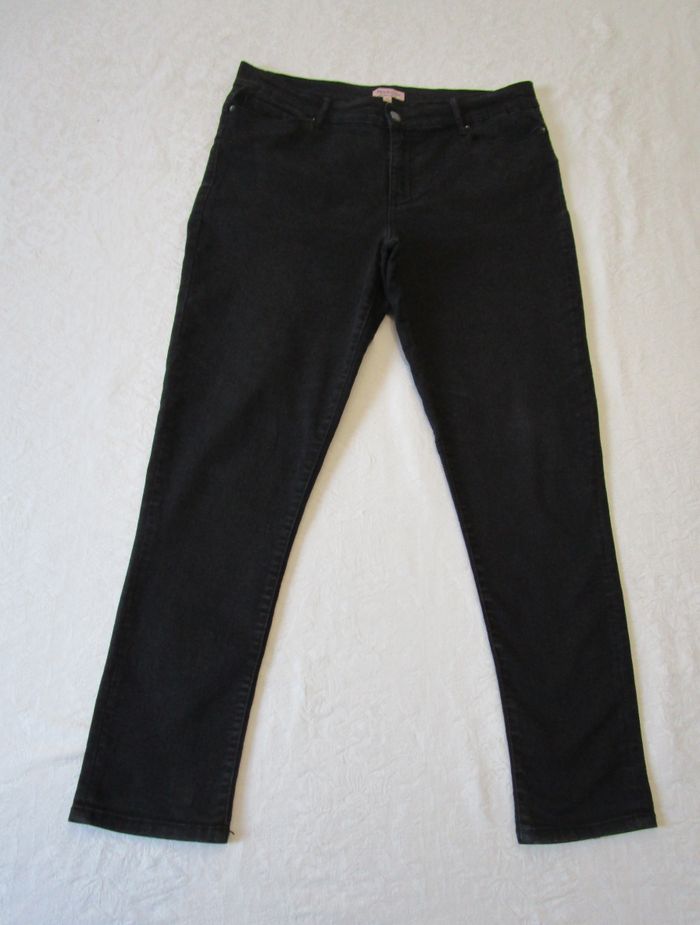 Jean femme Juicy Couture coupe skinny stretch taille 42 W32 L30 noir (J282) - photo numéro 2