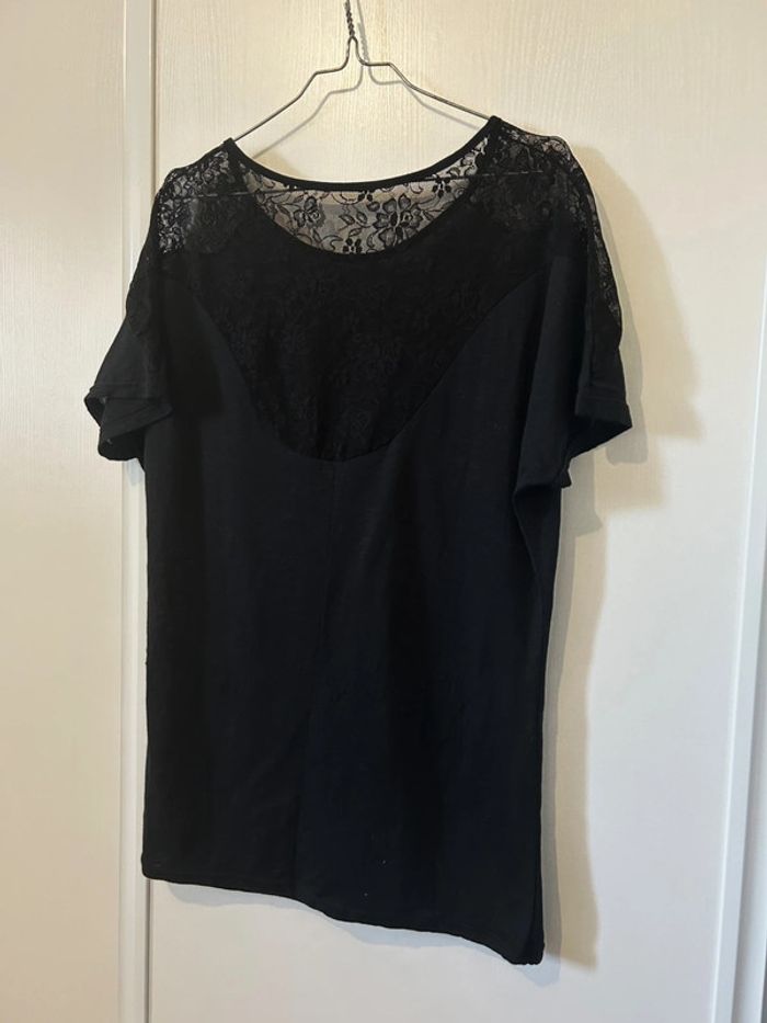 Tee-shirt dentelle lin Zara