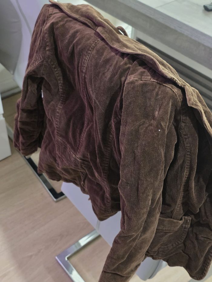 Veste enfant Kiabi Kids – Velours marron doublée, capuche - photo numéro 3