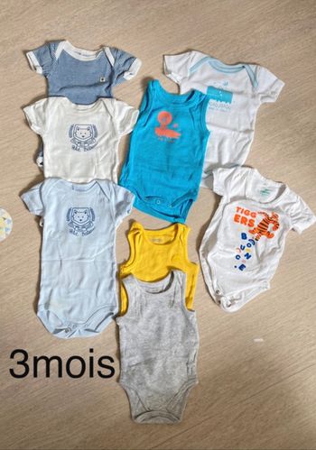 Lot bodies 3 mois été