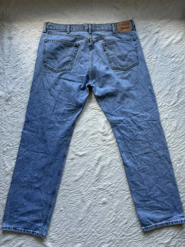 Jean Levi’s 505 Straight Fit droit Homme unisexe bleu clair taille haute 2000s Rare US W38 L32 XL48 - photo numéro 13