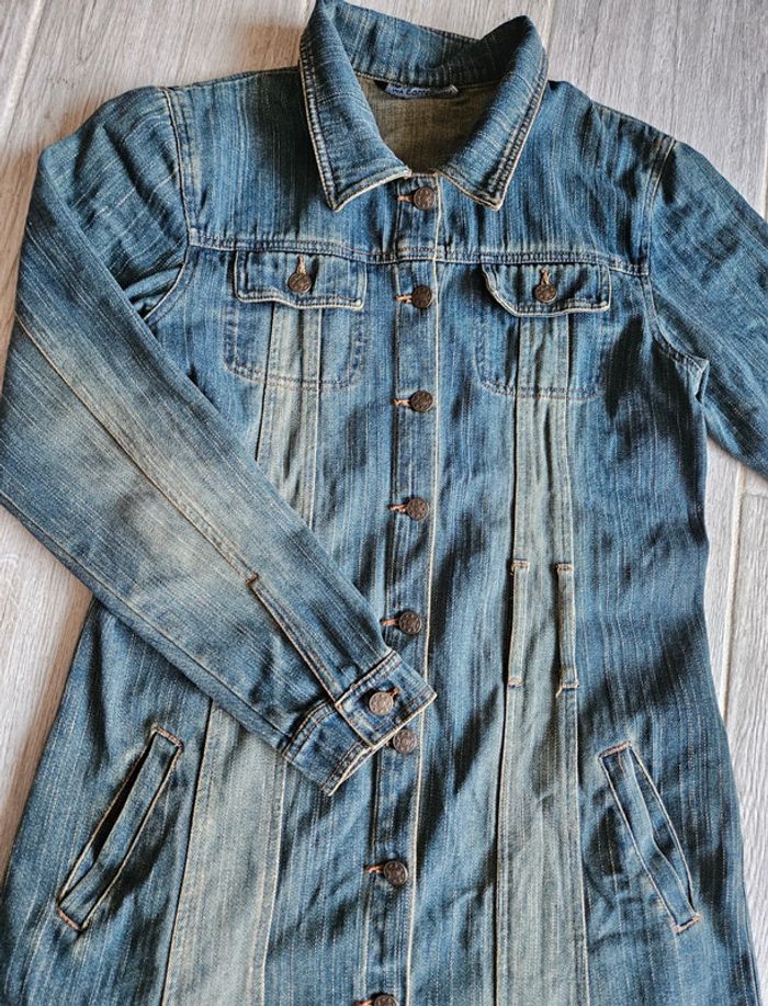 Robe manches longues en jean taille L - photo numéro 3