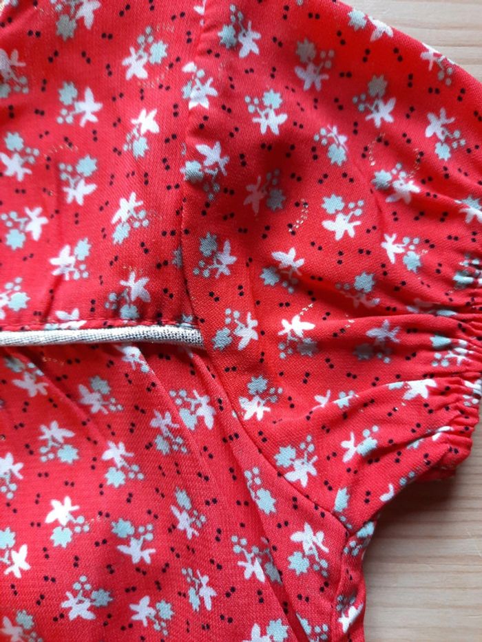 Lot 2 robes rouge fille 6 mois ou 68 cm - photo numéro 5