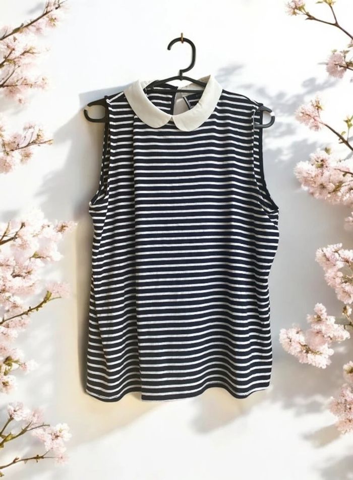 🎀 Debardeur femme à col Claudine style marin Kiabi taille XL🎀