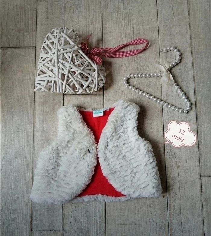 Gilet fausse fourrure Minnie 12 mois - photo numéro 2