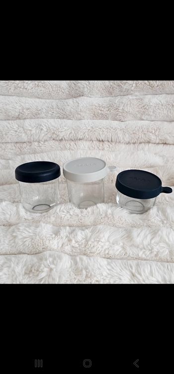 Lot de 3 pots en verre Béaba