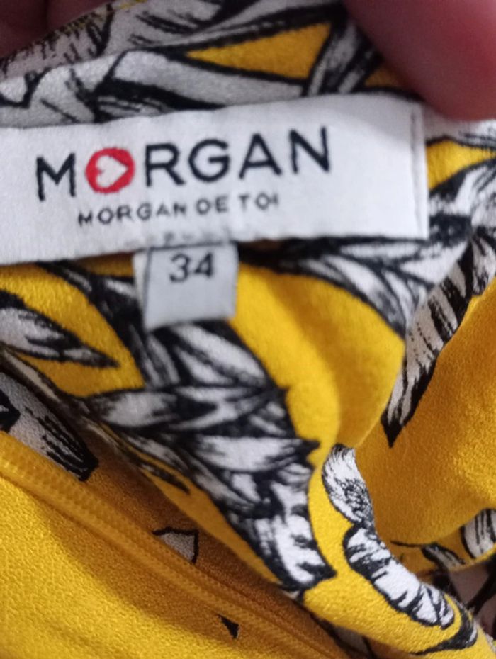 mini-jupe Morgan jaune taille 34 - photo numéro 3
