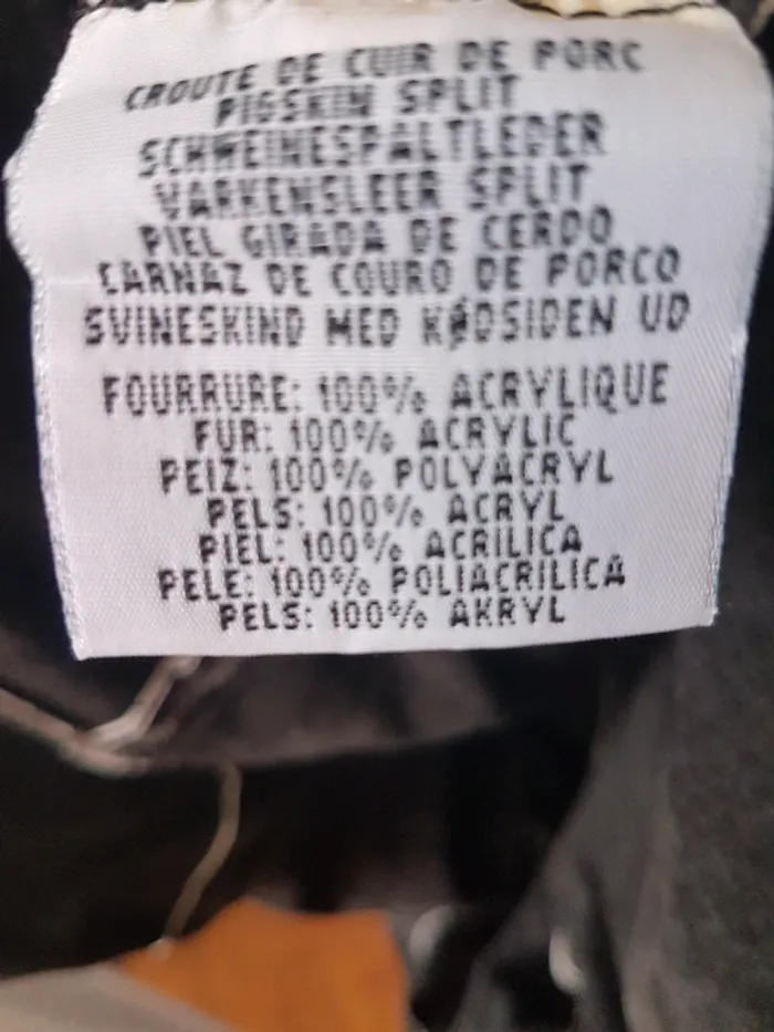 Veste croûte de cuir marron T 42/44 Neuve - photo numéro 4