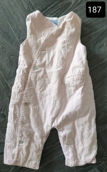 combinaison bébé Cyrillus rose pâle 3 mois