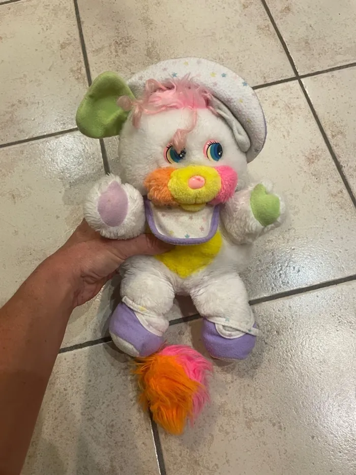 Peluche Pooples Baby Bibsy 1986 avec pompon - photo numéro 2
