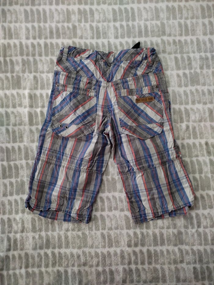 Short bermuda carreaux gris bleu Jbc taille 12 ans - photo numéro 3