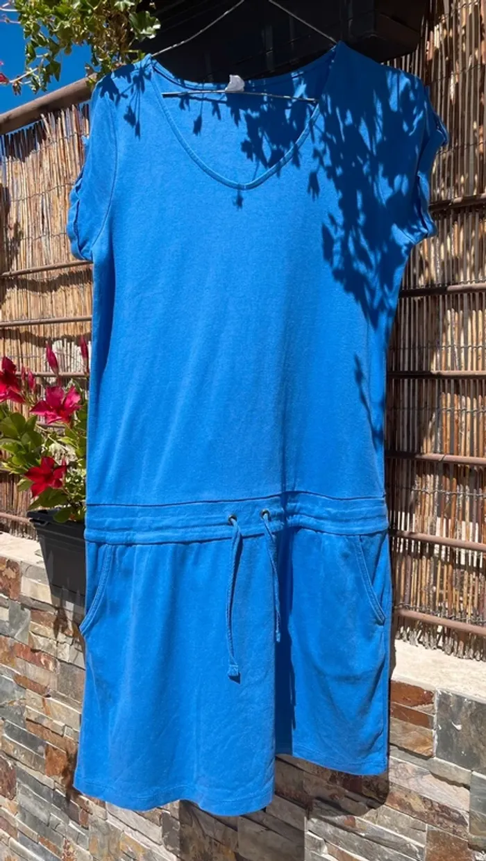 Robe coton bleu UpFashion
