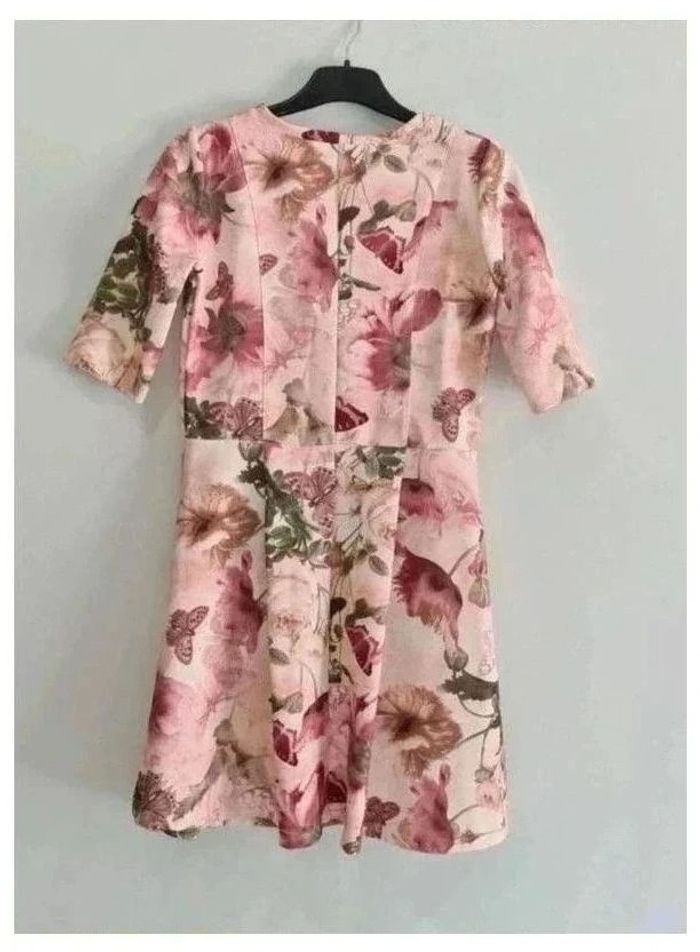 Vestido celop de vuelo estampado floral con mariposas - photo numéro 2