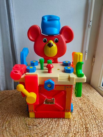 Petit établi ours Vintage