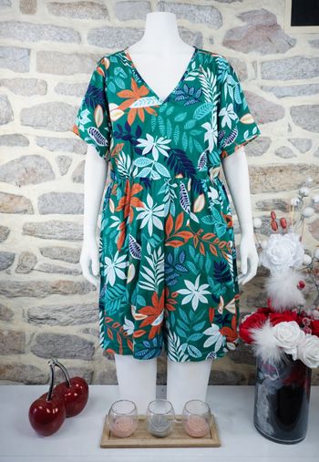 Robe jungle mystique tropicale verte et multicolore Femme taille 54 marque Missguided 🌺