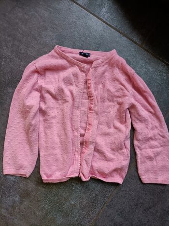 Gilet fille rose